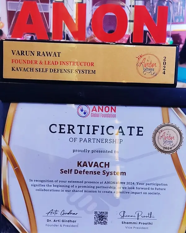 The award and certificate of partnership received from the ANON Global Foundation in 2024.
