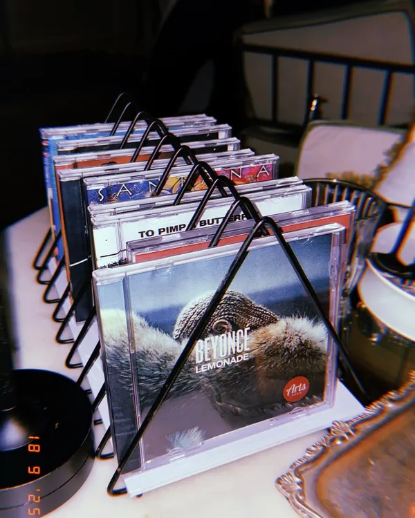 I'm a true cocktail nerd, so when I find a menu as conceptual as the one at Arts Room Delhi, I have to share it. This is the CD rack that inspired their menu of nine cocktails based on nine iconic artists, a brilliant touch that sets the stage for the experience.