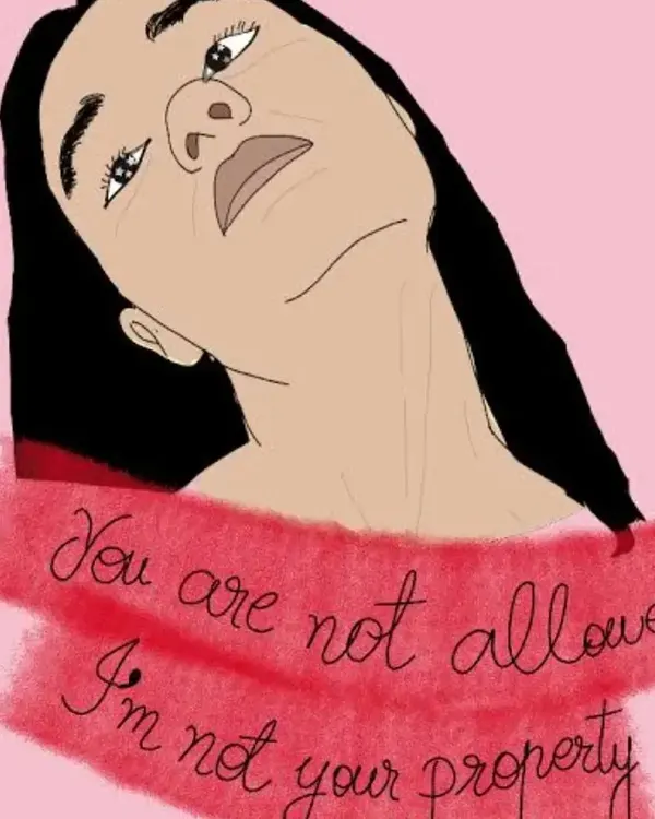 A powerful message: "You are not allowed, I'm not your property." This is a core belief in my fight for women's rights in marriage and against domestic cruelty.