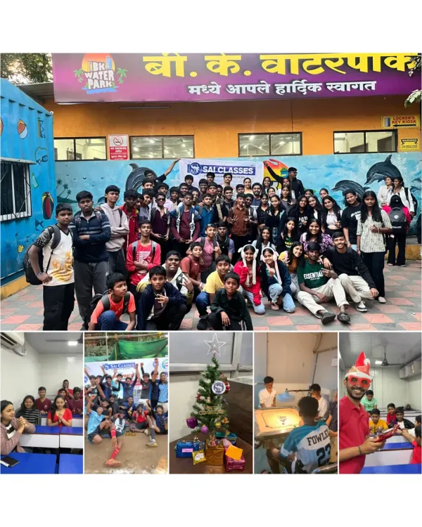 A collage capturing the highlights of our year, from a fun-filled picnic at a waterpark to Christmas celebrations and the Sai Sports Festival. This shows the diverse and lively student life at our classes.
