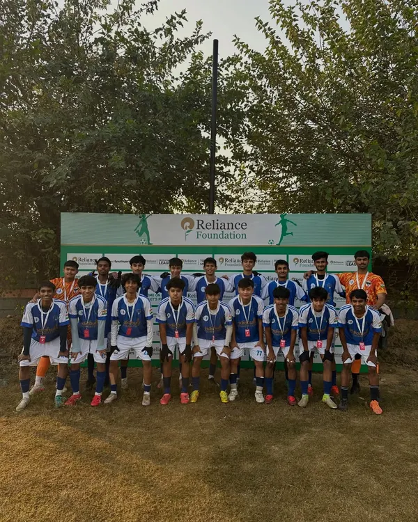 The Under-17 squad posing for a team photo during the RF Youth Sports league. A united team, ready for any challenge.