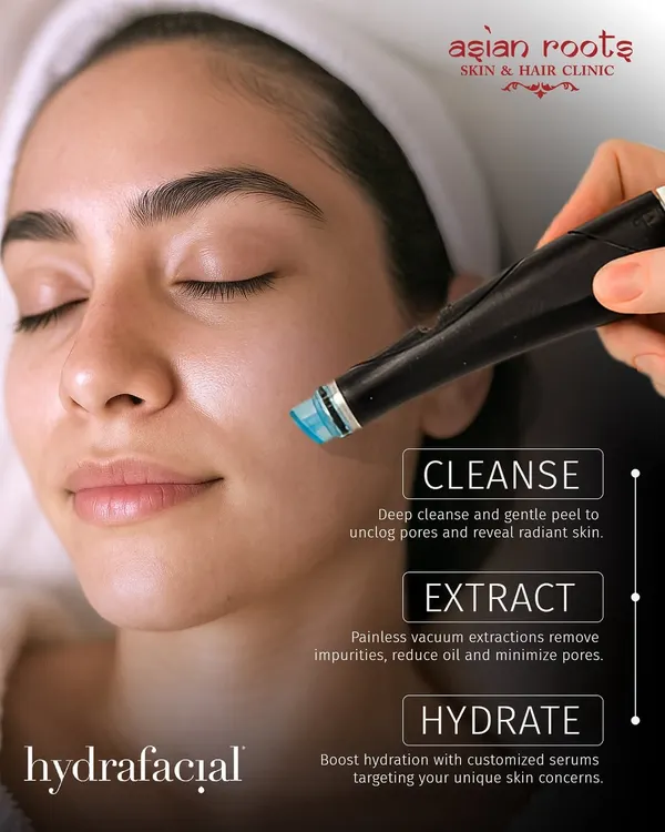 This is the HydraFacial, one of my most popular treatments for achieving an instant, noticeable glow. Using patented vortex-fusion technology, the device deeply cleanses, extracts impurities without painful squeezing, and infuses the skin with customized, hydrating serums for a clear, radiant finish.