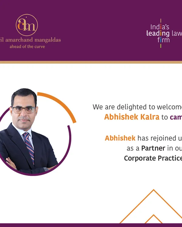 We are delighted to welcome back Abhishek Kalra, who has rejoined our Mumbai office as a Partner in our Corporate Practice.