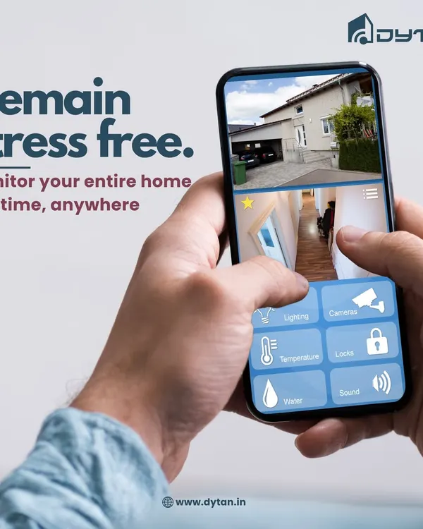 The mobile app is your universal remote for a stress-free life. This image shows how you can monitor security cameras, check locks, and adjust the temperature of your entire home, all from a single, easy-to-use interface on your phone.