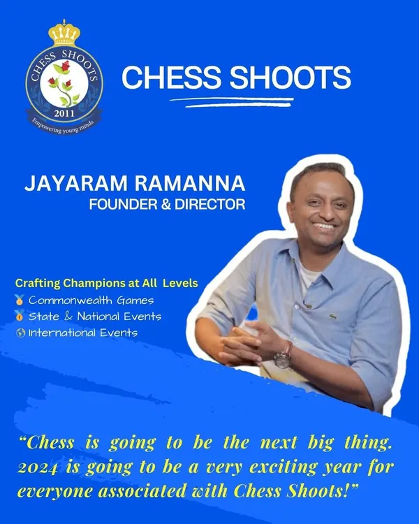 Introducing our founder and director, Jayaram Ramanna. His vision and passion for crafting champions at all levels are the driving force behind Chess Shoots.