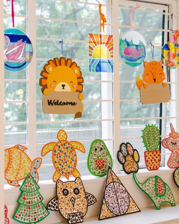Welcome to a world of color and creativity! My DIY kits are designed to bring the joy of art right to your doorstep. This is just a glimpse of the dozens of fun projects you can create, from mosaic animals to suncatchers that brighten up any room.