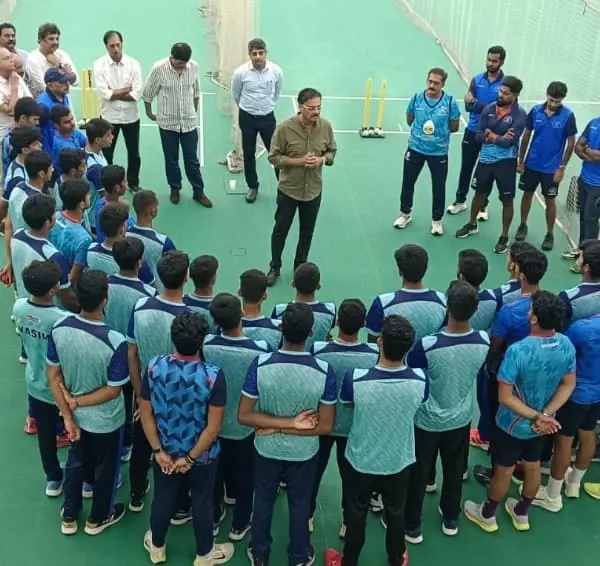 I always make time to speak directly with my players. Here, I am addressing the Mumbai U-23 and U-19 squads in a circle, a formation that encourages open discussion and shared learning before a major tournament.