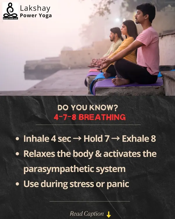 Feeling anxious? The 4-7-8 breathing technique is a simple yet powerful tool to calm your nervous system instantly. Inhale for 4 seconds, hold for 7, and exhale for 8 to find immediate relaxation.