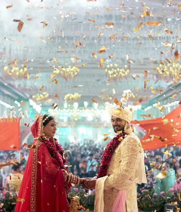 This is the moment everything leads up to. I design Varmala ceremonies to be the breathtaking centerpiece of your wedding, complete with a shower of confetti and a backdrop of pure celebration, ensuring the memory is as beautiful as the moment itself.