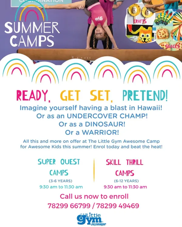 Ready, get set, pretend. Our summer camps offer themed adventures like Hawaii, Undercover Champ, and Dinosaur quests for ages 3-6, and skill-focused camps for ages 6-12.
