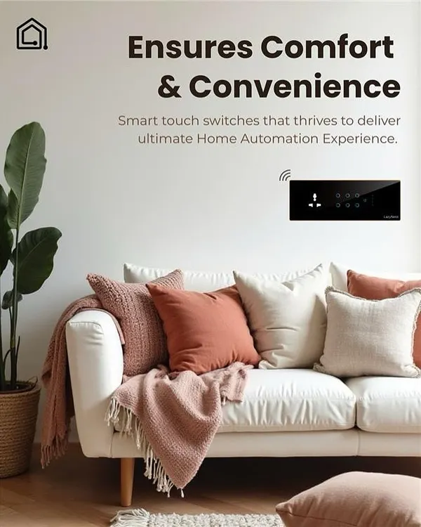Comfort meets convenience. We elevate your living space with smart touch switches that redefine the home automation experience, blending seamlessly with modern decor.
