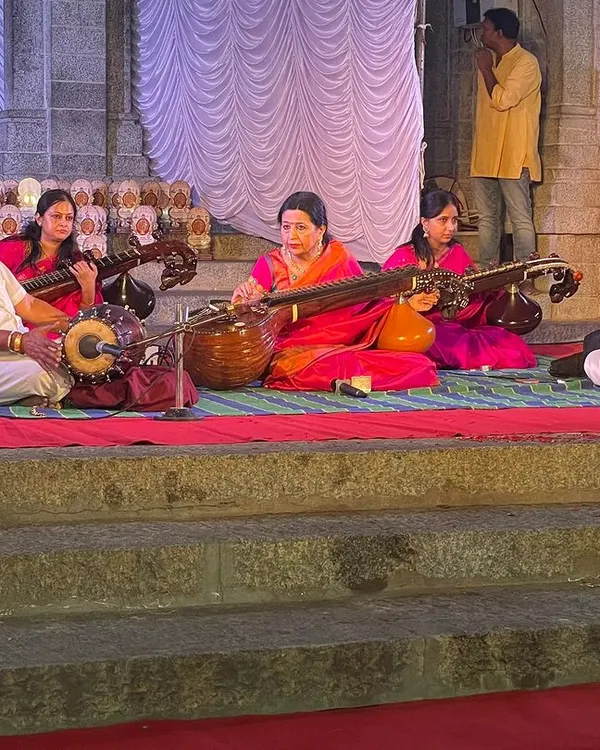 A divine experience performing for Shivarathri. Playing in a temple setting has a unique spiritual energy that is truly special.