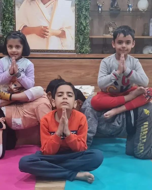 Our kids' yoga classes are all about teamwork and trust. This acro yoga pose shows how children learn to support each other, building not just physical strength but also communication skills and confidence in a fun, playful setting.