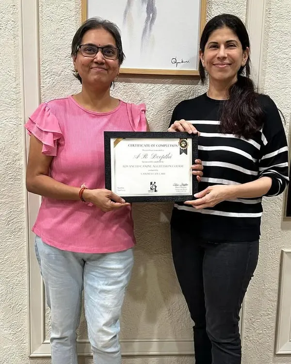 I am committed to continuous learning. Here I am after completing an intense 6-day course on trauma and aggression in dogs. This kind of education is vital for understanding complex behaviors and helping dogs in the most effective and compassionate way.