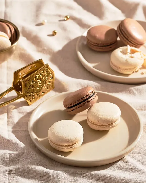 My macarons are perfect for any occasion, or no occasion at all. With their crisp shells and gooey centers, these vanilla and chocolate macarons are a delightful treat to share or enjoy by yourself.