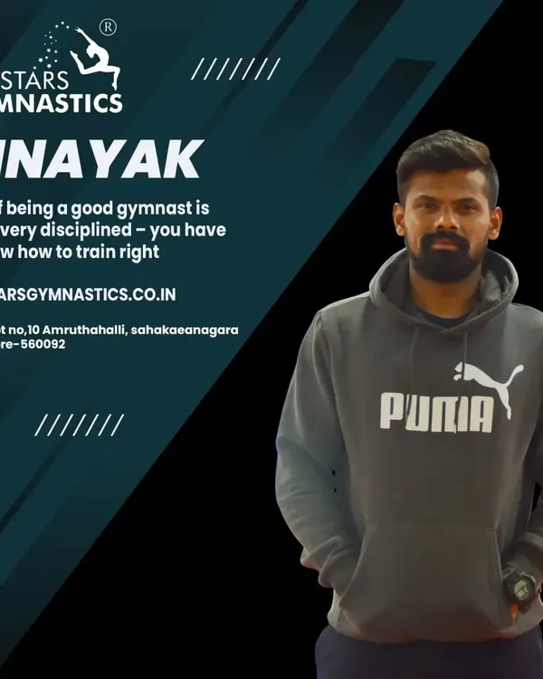 Meet Vinayak, one of our dedicated coaches. He believes that being a good gymnast starts with discipline and knowing how to train right, and he brings that focus to every class.