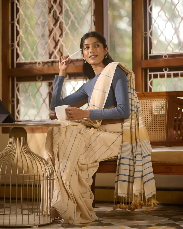 A clean and professional look for an Avantra by Trends campaign. I created a soft, natural makeup look and a simple, elegant hairstyle to complement the workwear saree.