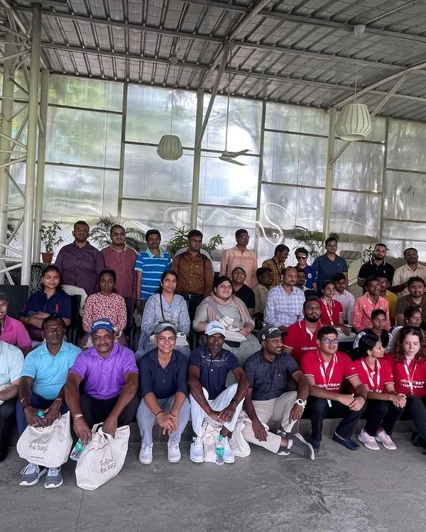 I feel so grateful to be part of this amazing group. This is a photo with visually impaired students and volunteers from Enable India after a golf exposure session at the Karnataka Golf Association. It’s a powerful reminder that golf is a sport for everyone.