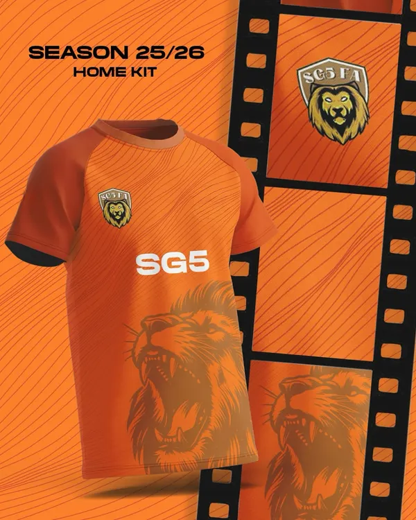 Our 2025/26 Home Kit. Drenched in our signature fiery orange, with the roar of a lion ready to be unleashed on the pitch.