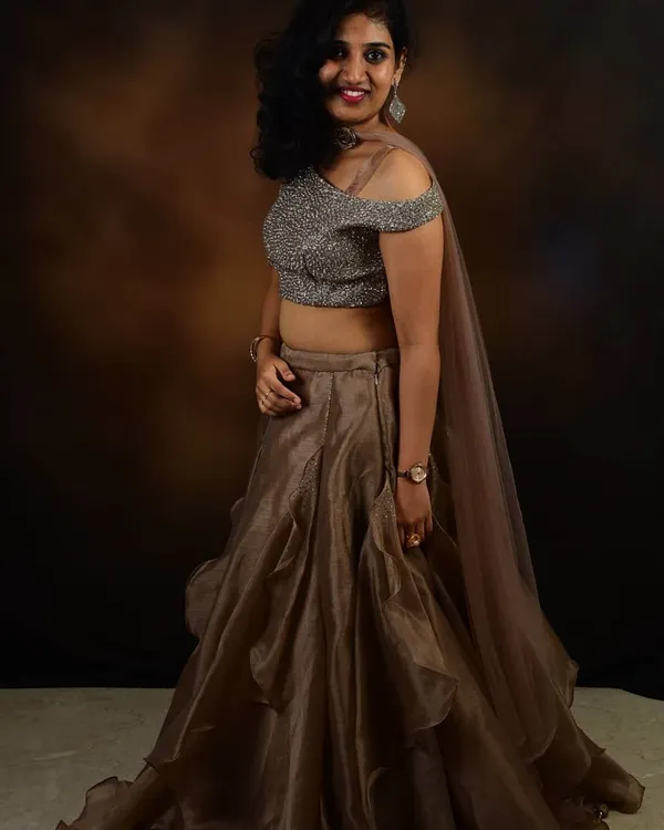 A throwback picture from my housewarming, 'ANUGRAHA'. It was such a special day, and I love dressing up for occasions that matter.