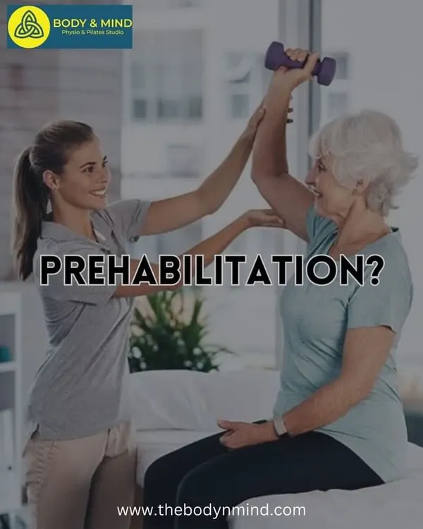 "Prehabilitation" is a term for the proactive approach of preparing your body for surgery. This image represents the process of working with a physiotherapist to build strength and resilience before an operation to improve outcomes.