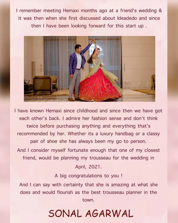 There is nothing more special than styling a childhood friend for her wedding. Sonal shares her thoughts on our long standing trust and her excitement for us to begin planning her trousseau together.