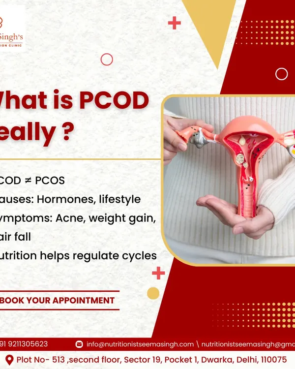 What is PCOD, really? This condition is caused by hormonal imbalances and lifestyle factors, leading to symptoms like acne and weight gain. The good news is that nutrition plays a key role in regulating cycles and managing PCOD naturally.