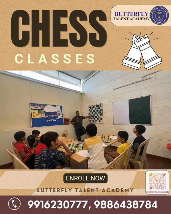 We believe in a hands-on approach to learning. Here you can see one of our weekend chess classes in action, with an instructor guiding students through complex strategies on a demonstration board.