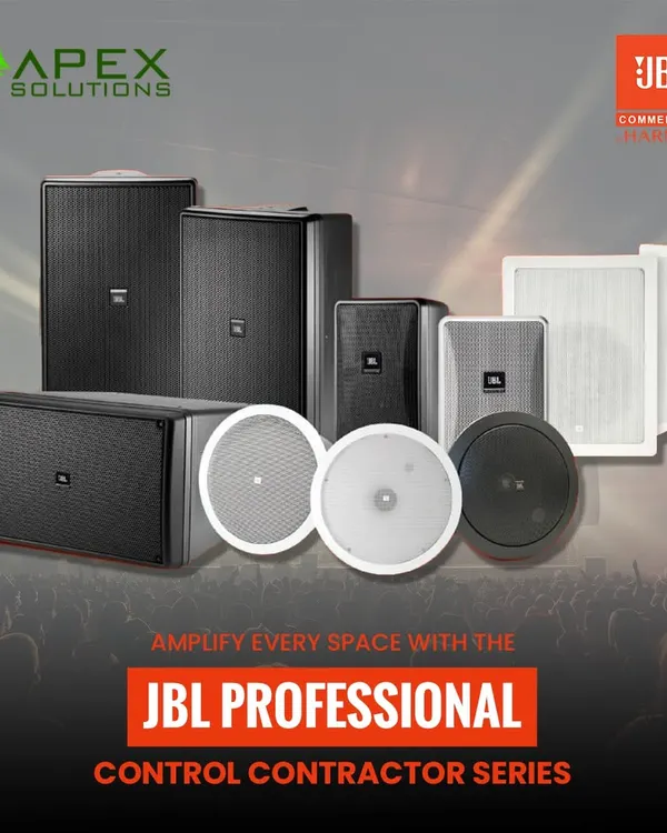 The JBL Professional Control Contractor Series offers versatile audio solutions for any commercial space. I supply and advise on a variety of models, including surface-mount, in-ceiling, and pendant speakers, to create auditory masterpieces in restaurants, retail stores, and corporate offices.