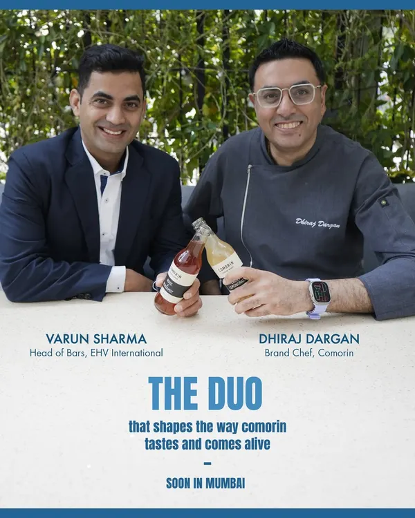 Meet the duo that shapes the way Comorin tastes and comes alive. Brand Chef Dhiraj Dargan and Head of Bars Varun Sharma bring balance, craft, and character to every experience, from the kitchen to the bar.
