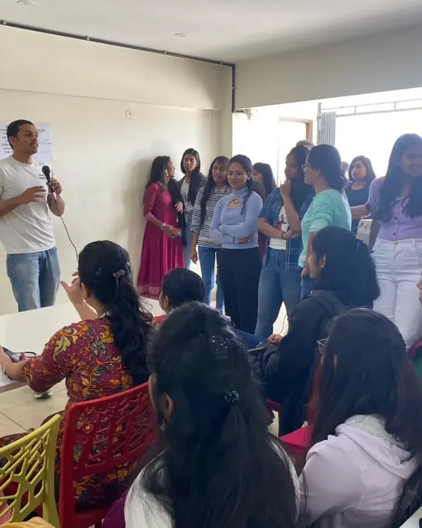 Speaking to a group of women at a self-defense seminar I conducted for the corporate office of NoBroker in Sarjapur. It was a great experience sharing this vital knowledge.