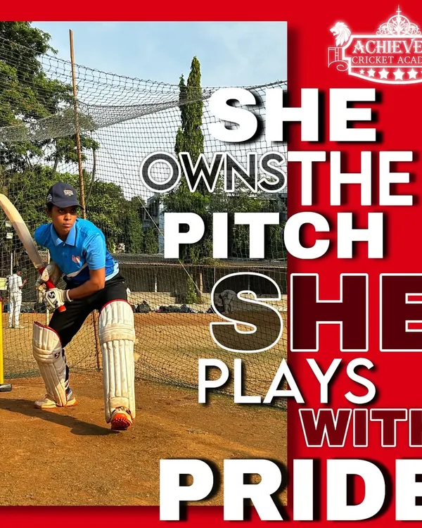 She owns the pitch. She plays with pride. A call to all aspiring female cricketers to join our academy and chase their dreams.