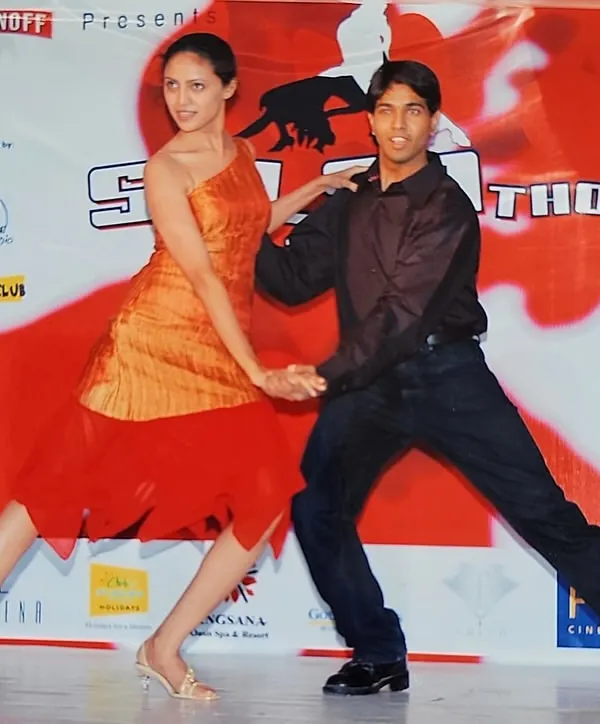 A throwback to Salsathon! Here I am with the gorgeous actress Keerthy Reddy, who was one of our esteemed judges for the competition.