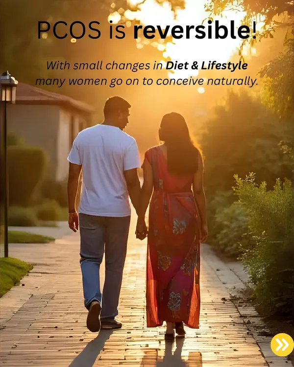 I want every woman to know that PCOS is reversible. With small, consistent changes in your diet and lifestyle, it is possible to manage symptoms and even conceive naturally.