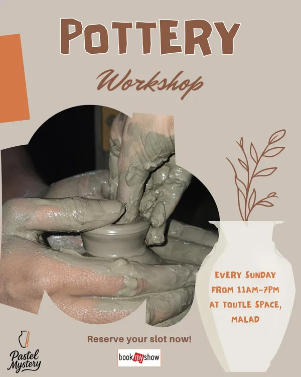 Here's all the info you need for our Sunday workshops. This graphic clearly shows our timings and location in Malad, inviting you to reserve your slot.