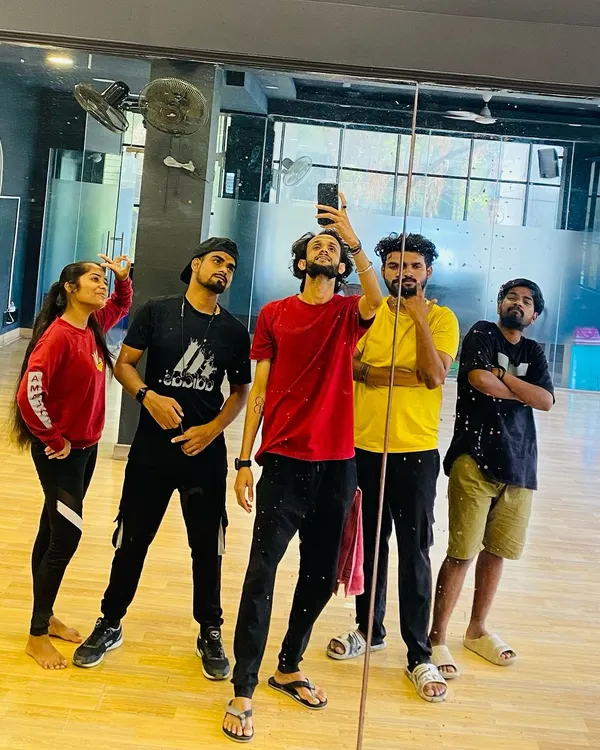 A classic mirror selfie with the RDI crew. Meet the team that makes the magic happen: Aishwarya, Ajay, Prince, and Akshay. We are always ready to bring the energy.