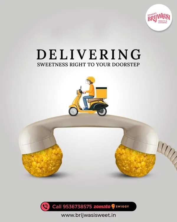 Craving something sweet? I am just a call away. This graphic illustrates how easy it is to get my delicious Ladoos delivered right to your home.