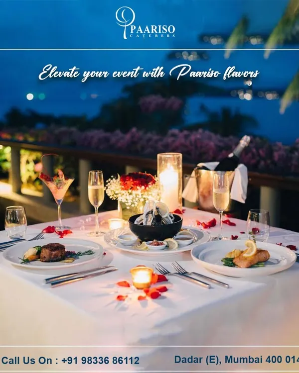 We elevate your event with our bespoke flavors and setups, perfect for an intimate, romantic dinner. This candle-lit table setting by the water showcases our ability to create unforgettable private dining experiences.