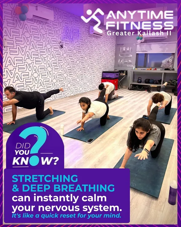 Did you know that stretching and deep breathing can act as a quick reset for your mind? Our group classes incorporate these elements to help calm your nervous system.