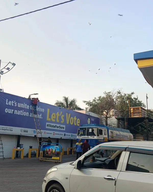 This is a wide view of a 4-megapixel IP camera installation project at a Bharat Petroleum pump in New Delhi. My goal is to provide comprehensive surveillance covering all critical areas of a large commercial property.