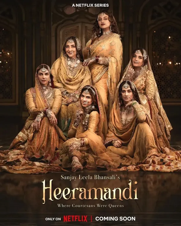 The official poster for Sanjay Leela Bhansali's 'Heeramandi'. Moving to Bombay was a leap of faith, and landing my first project as a costume stylist with Bhansali Productions and Netflix felt surreal. This project is a testament to the city of dreams.
