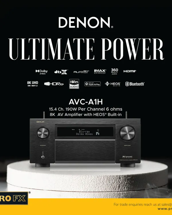 The Denon AVC-A1H represents the ultimate in power and performance. With 15.4 channels of amplification and 190W per channel, this 8K AV amplifier is designed and manufactured in Japan to deliver a professional theatre experience in your home.