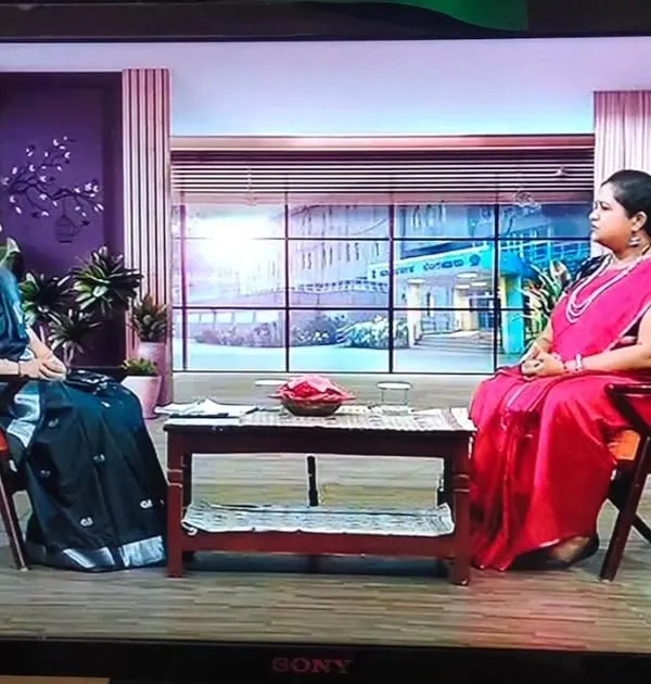 Being interviewed on Doordarshan's "Shubhodaya" program. As they say, "Doordarshan is not a channel, it's an emotion," and it was a wonderful feeling to be featured.