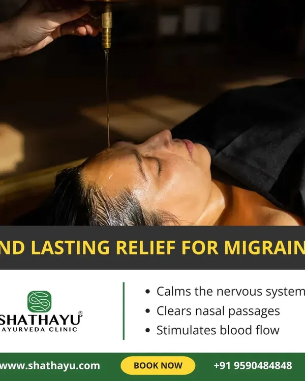 For those seeking lasting relief from migraines, I use therapies that calm the nervous system and clear nasal passages. This approach, featuring treatments like Nasya, stimulates blood flow and addresses root causes.