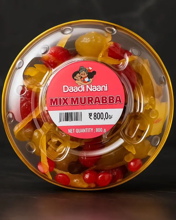 This is our colourful Mix Murabba, packed with a variety of fruits. It looks so tempting and tastes even better, making it a perfect gift for your loved ones or a sweet treat for yourself.