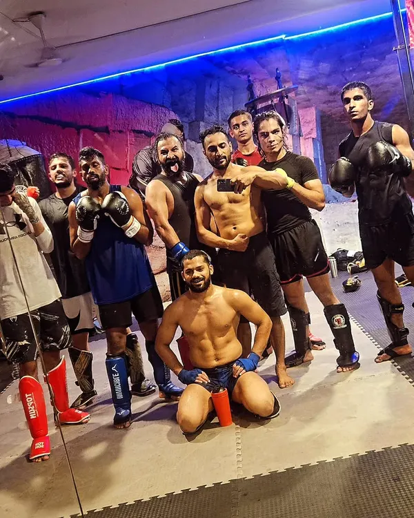The elite batch after a tough sparring session. This is our team of dedicated fighters who push each other every day in BJJ, MMA, and striking open mats.