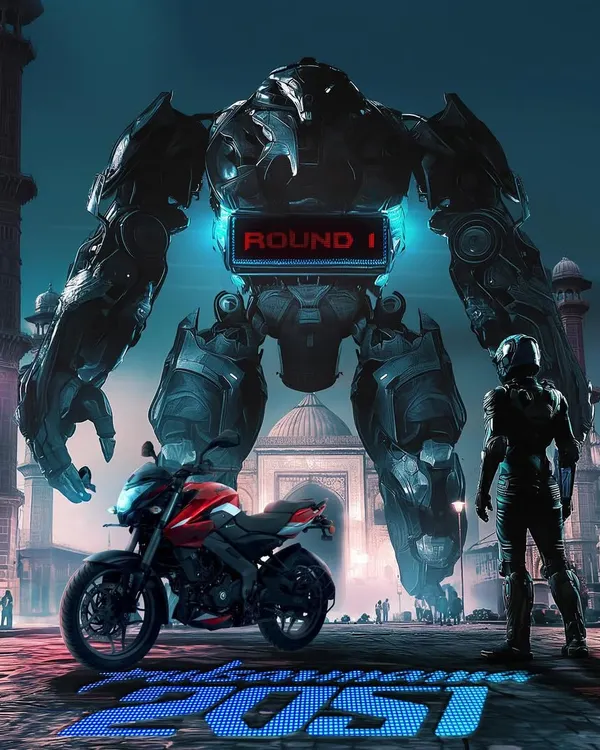 For the Pulsarmania 2051 campaign, I imagined a rider facing off against a giant mech. This shows how I can create high-stakes, action-packed scenes for brand storytelling.