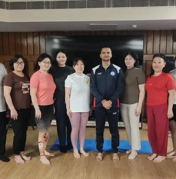 A group photo with our dedicated students from Mongolia and Hong Kong after a successful session. We cherish the diverse perspectives our international students bring to the practice.
