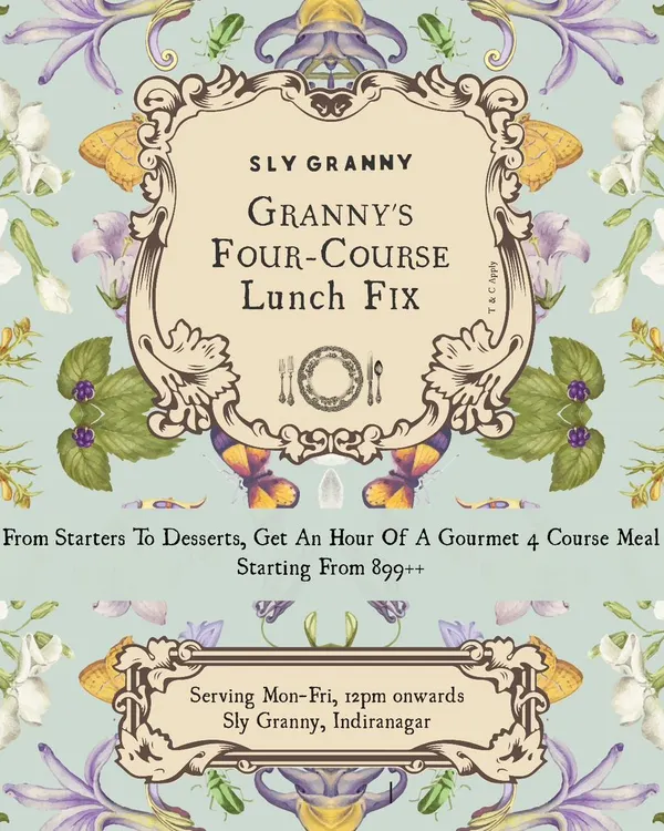 My Four-Course Lunch Fix is a delightful gourmet experience. This poster gives you a peek into the kind of indulgence you can expect.