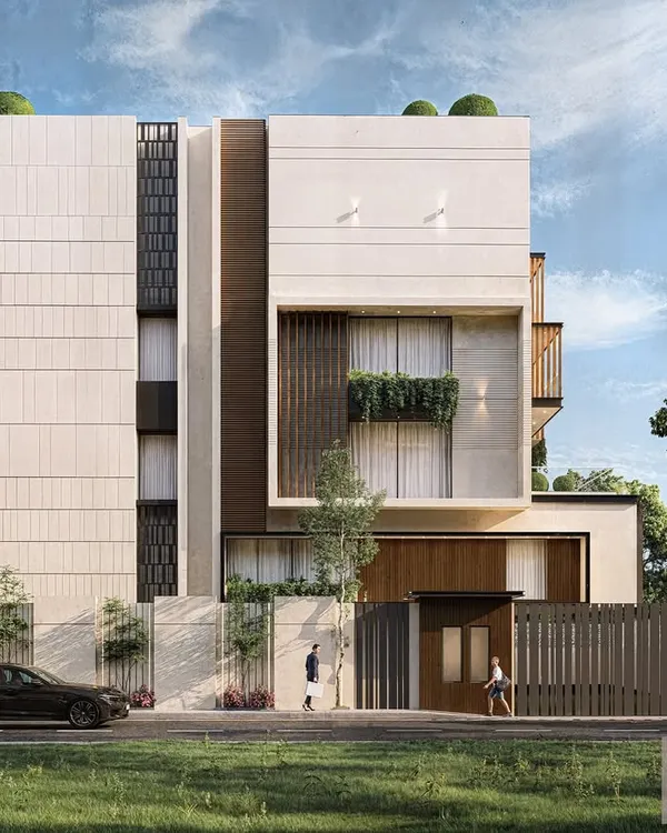 This 20,000 sq. ft. bespoke mansion is a testament to our architectural vision, where scale meets soul. We designed this contemporary home with a layered play of clean lines, earthy textures, and sculpted greenery, creating a structure that is bold yet grounded, and expansive yet intimate.